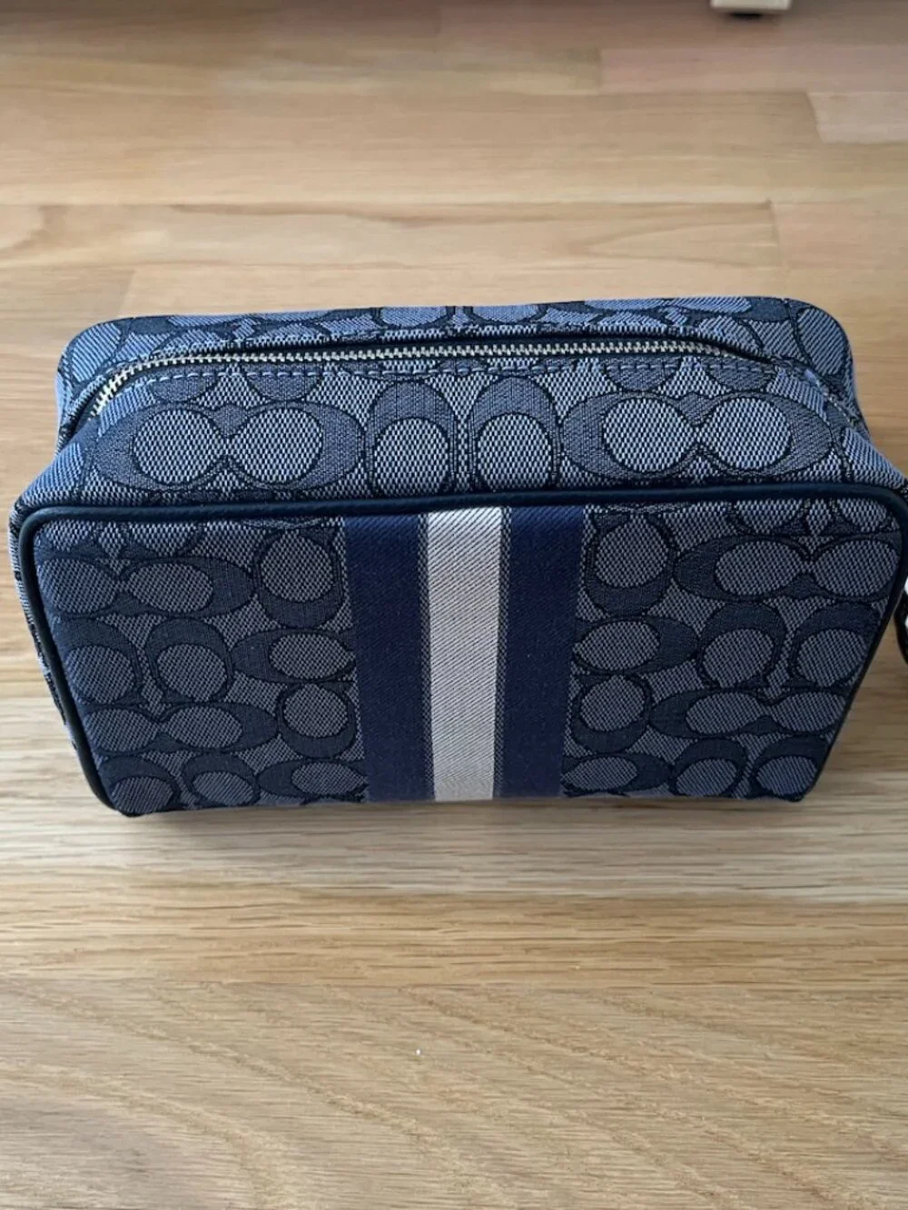 NWT Coach Dempsey Boxy Cosmetic Case 20 Blue Denim C9119